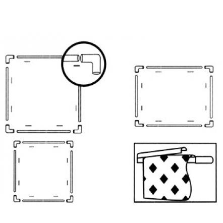 BASTIDOR TUBULAR BLANCO QUILTING 28CM X 43CM - Imagen 3